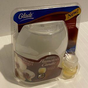 Glade Wisp Flameless Candle French Vanilla Scented Essential Oil Discontinued